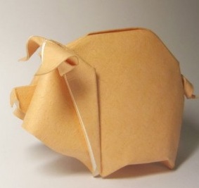 Оригинальная схема оригами - Свинка 491139a416