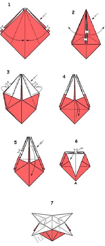 Поделки Из Бумаги Оригами Цветы Схемы