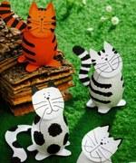 Кошачья банда  - полосатые и пятнистые - делаем поделки из пластмассового яйца, фото, описание