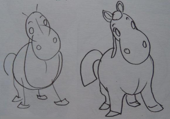 Нарисуем лошадку - пошаговое занятие по рисованию для начинающих