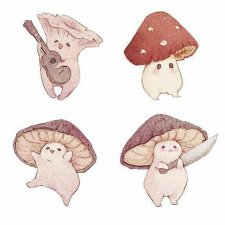 Рисунки грибочков для срисовки