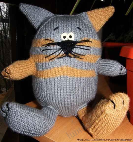 Вязание игрушек - кот Нафани
