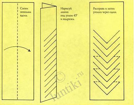 Закладка для книг в технике оригами