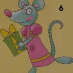 Уроки рисования карадашом для детей - Веселая мышка