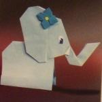 Оригами  из бумаги для детей - схема фигурки слоненка, Слоненок