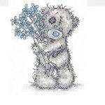 Картинка Мишка Тедди  "Специально для тебя" - схема вышивки крестом для начинающих