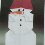 Как сделать Снеговика - новогодние оригами для детей