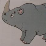 Поэтапное рисование с детьми - Носорог