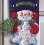 Снеговички, Дед Мороз - новогоднее украшение на дверь своими руками