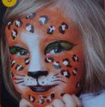 Как сделать аквагрим для детей - маска леопарда, фото