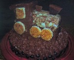 Торт "Паровоз" - отличная идея десерта ко Дню Рождения, рецепт торта, фото