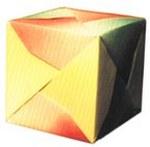 Оригами - делаем кубик по технике кусудама, схема,  описание