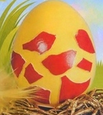 Пасхальный сувенир - яйцо в гнезде - делаем сами