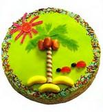 Пальмочка -  делаем украшение из сладостей для  торта к детскому празднику