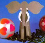 Упаковка праздничных подарков для детей - Слон и Морской котик, творчество из цветной бумаги