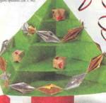 Поделка из бумаги, оригами Новогодняя елка - инструкция по сборке