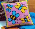 Бабочки, простая схема вышивки крестиком для начинающих - для вышивания на подушке