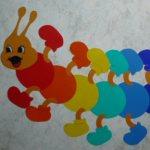 Гусеничка - развивающая игрушка своими руками, учим цвета