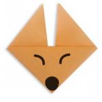 Лисичка - поделка из бумаги для детей