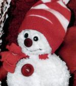 Снеговик - новогодняя поделка из носков. Для детского творчества