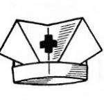 Медицинская шапочка - поделка оригами из бумаги для детей