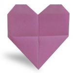 Оригами на День Святого Валентина, схема сердца