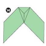 Цикада - схема оригами для детей