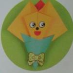 Оригами для детей - букет цветов из бумаги
