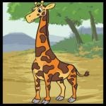 Учимся рисовать пошагово - рисунок жираф