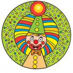 Клоун - поделка из бумаги для детей