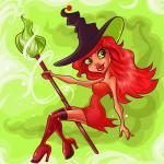 Как нарисовать ведьму - witch. Урок поэтапного рисования для детей