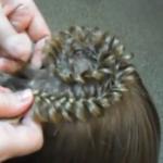 Детские прически на длинные волосы - цветок