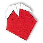 Схема оригами для детей - клубника