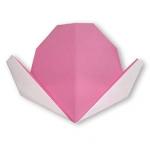Персик из бумаги - схема сборки оригами для малышей