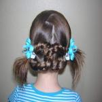 Детская причёска из косичек. Фото мастер класс