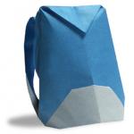 Оригами для детей - рюкзак из бумаги