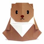 Оригами медвежонок - поделка из бумаги для детей, схема