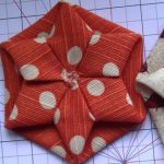 Сборка оригами - цветок из ткани