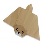 Сборка оригами для детей - белка-летяга