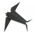 Оригами из бумаги, схема ласточки