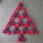 Сборка оригами из ткани. Елочка
