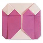 Пуховик. Как сделать оригами из бумаги