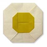 Оригами из бумаги. Яичница
