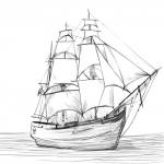 Как нарисовать поэтапно корабль