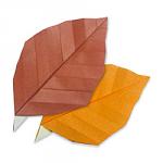 Оригами из бумаги. Листья